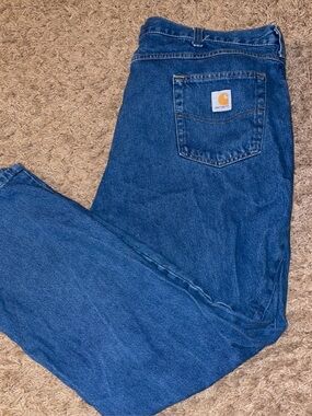 Carhartt‎ Men’s Relaxed Straight-Leg Dark Blue Denim Jeans